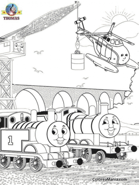 Colorear Thomas y sus amigos 2