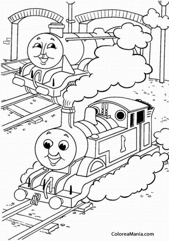 Colorear Thomas y Percy