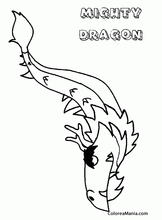 Colorear Mighty Dragon volando