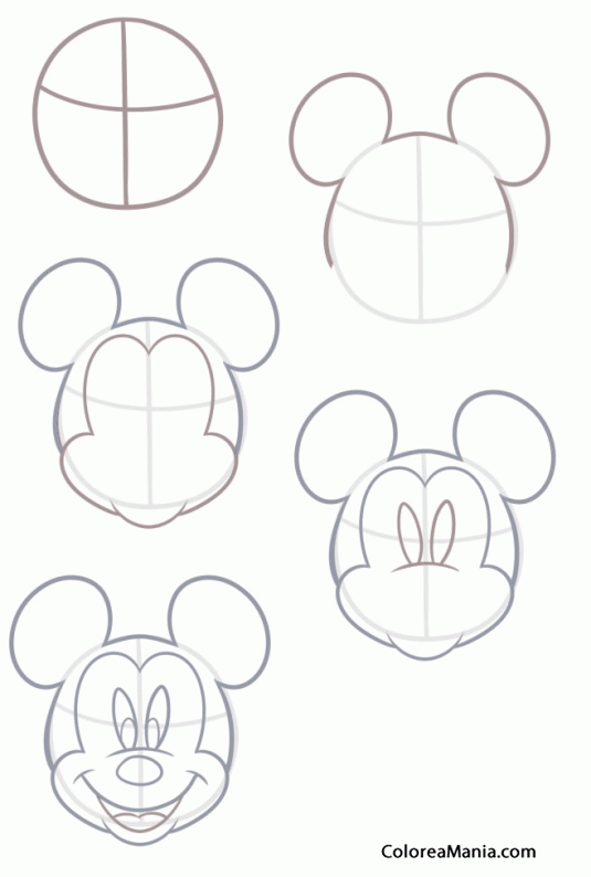 Colorear DIbujar a MIckey 