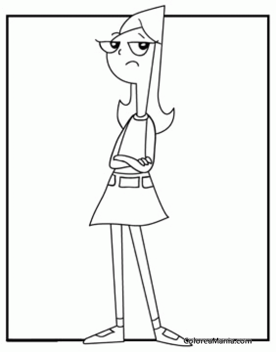 Colorear Candace, Candace, la hermana de Phineas