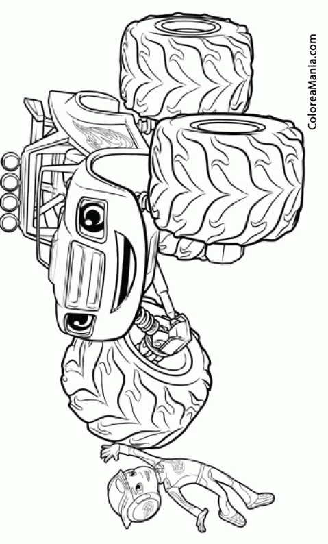 Colorear Blaze y Nick Blaze y los Monster Machines, dibujo para Colorear Blaze y Nick Blaze y los Monster Machines, dibujo para