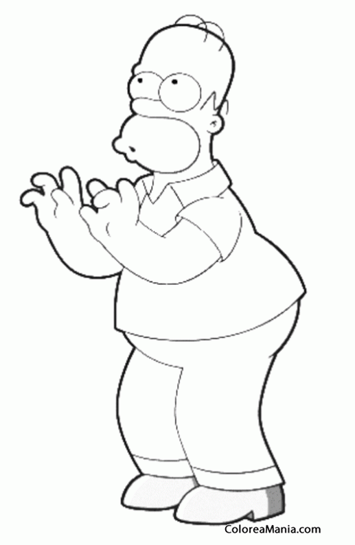 Colorear Homer est impaciente