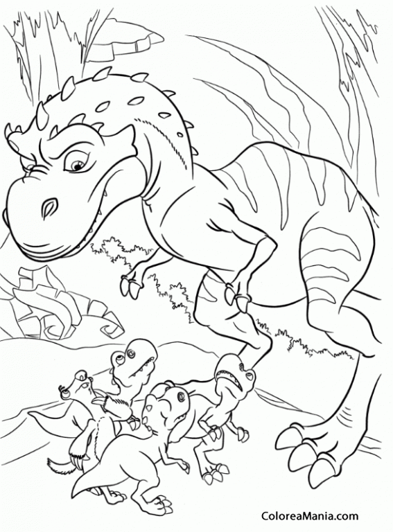 Colorear Mam Tiranosaurio Rex 2