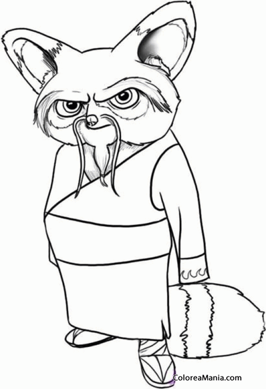 Colorear Kung Fu Panda 3 8