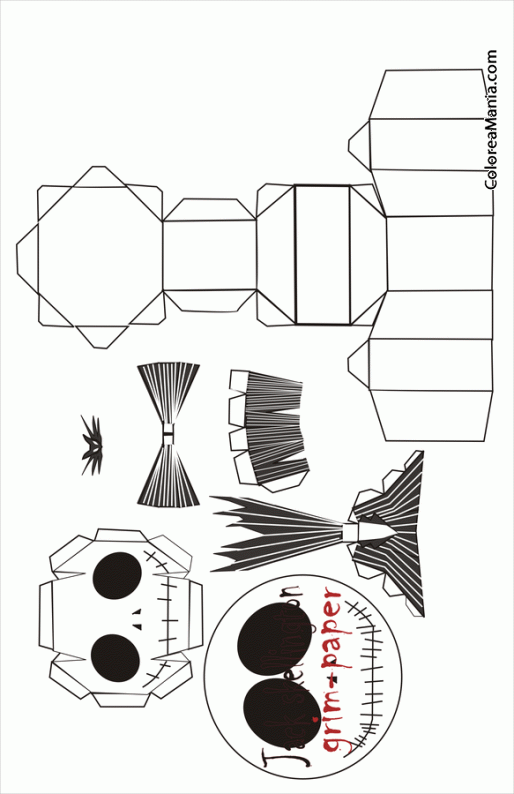 Colorear Jack Skellington CAja