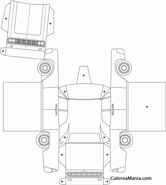 Colorear Coche recortable