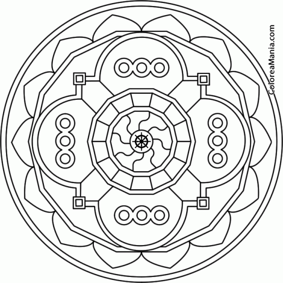 Colorear Mandala para la prosperidad