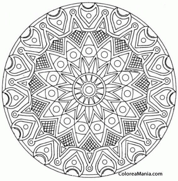 Colorear Mandala 4