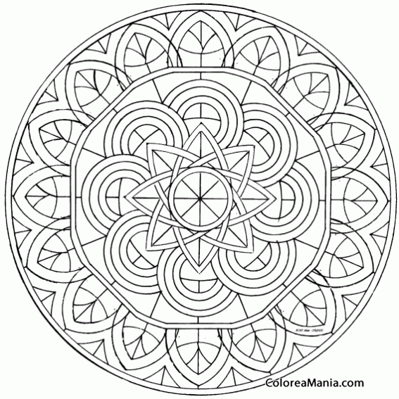 Colorear Mandala 6