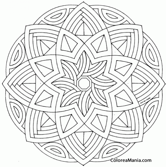 Colorear Mandala para meditar 2