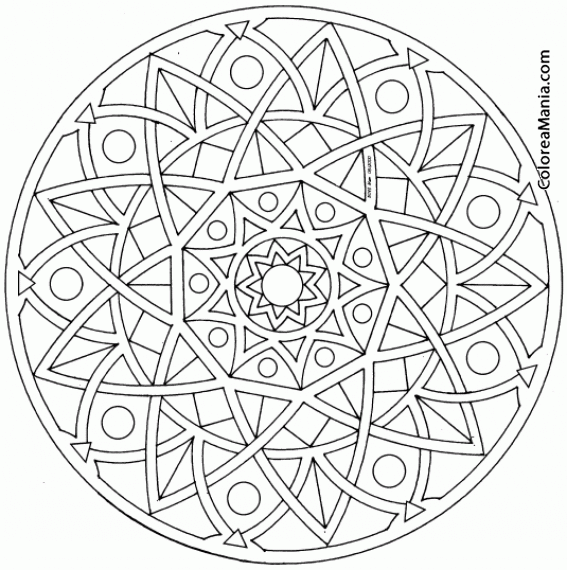 Colorear Mandala 8