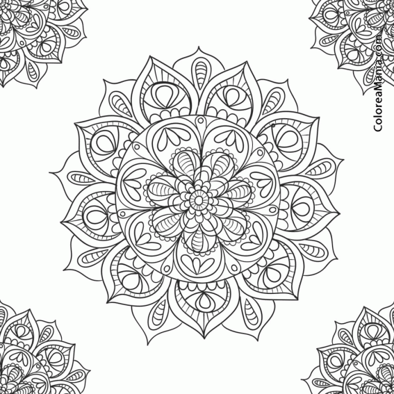 Colorear Mandala para el bienestar 2