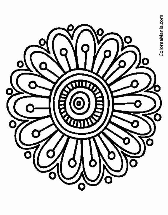 Colorear Mandala margarita