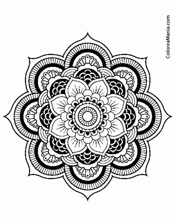 Colorear Mandala oriental