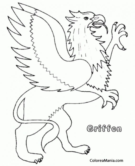 Colorear Griffon (Animales Fantásticos), dibujo para colorear gratis