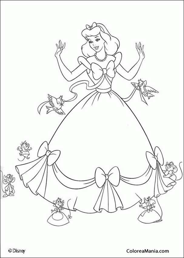 Colorear Princesa (Princesas), dibujo para colorear gratis