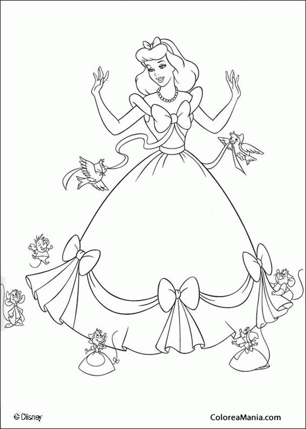 Colorear Princesa (Princesas), dibujo para colorear gratis Colorear Princesa (Princesas), dibujo para colorear gratis