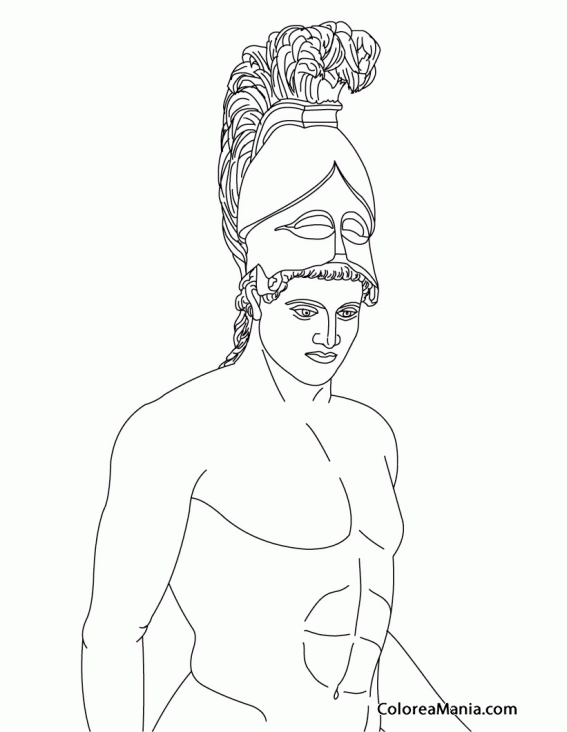 Colorear Ares, dios de la guerra 2 (Mitología Romana), dibujo para colorear gratis Colorear Ares, dios de la guerra 2 (Mitología Romana), dibujo para colorear gratis
