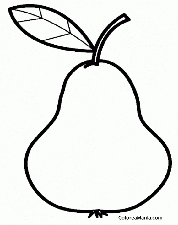 Colorear Pera de San Juan (Frutas), dibujo para colorear gratis Colorear Pera de San Juan (Frutas), dibujo para colorear gratis