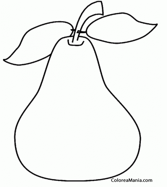 Colorear Pera Bosc o Kaise Alexander (Frutas), dibujo para colorear gratis Colorear Pera Bosc o Kaise Alexander (Frutas), dibujo para colorear gratis
