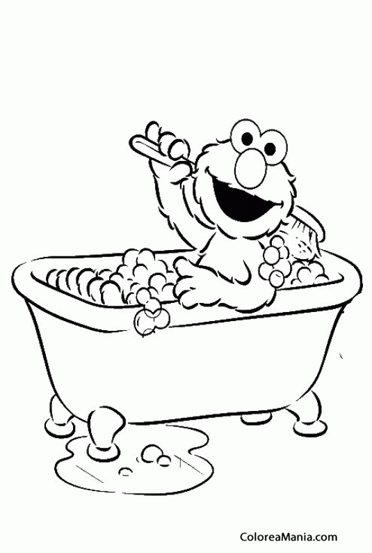 Colorear Hora del baño 2 (El baño), dibujo para colorear gratis Colorear Hora del baño 2 (El baño), dibujo para colorear gratis