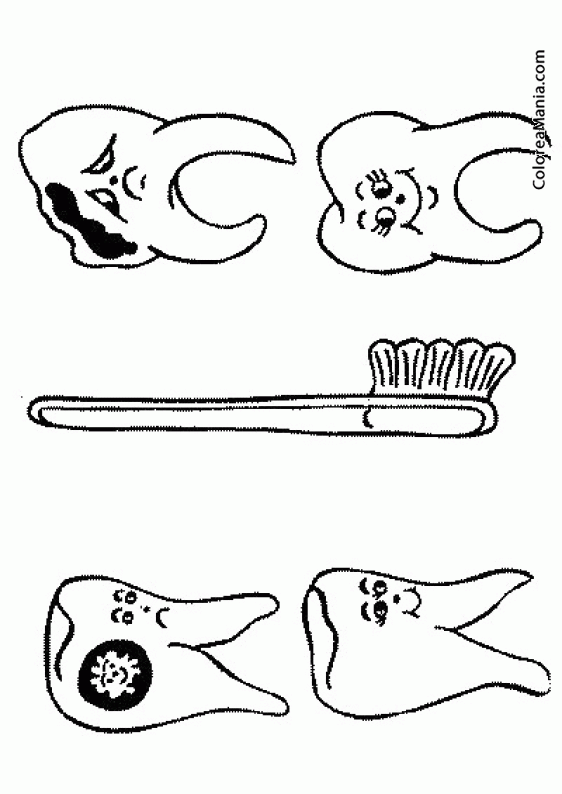 Colorear Cepillo de dientes 2