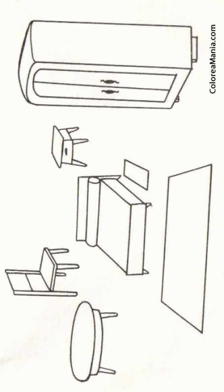 Colorear Habitacin muebles