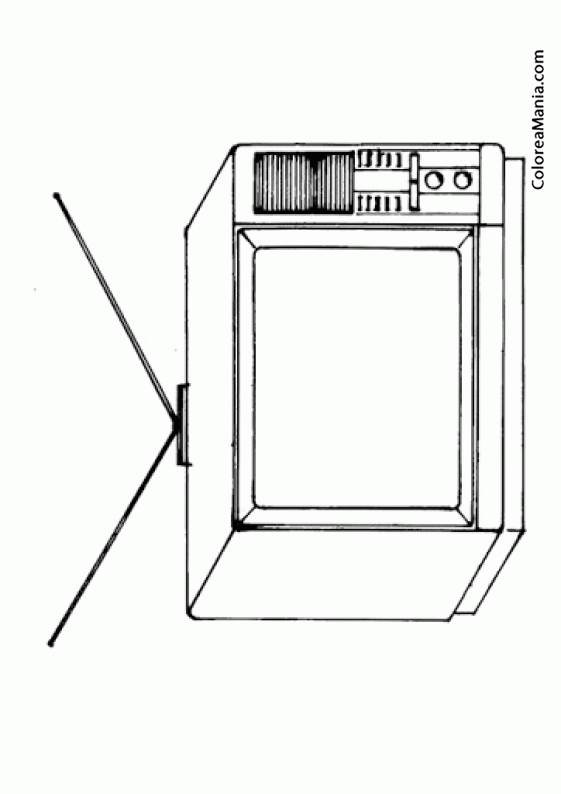 Colorear Televisor antiguo