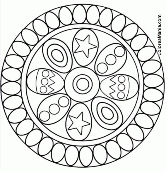 Colorear Mandalas Pascua