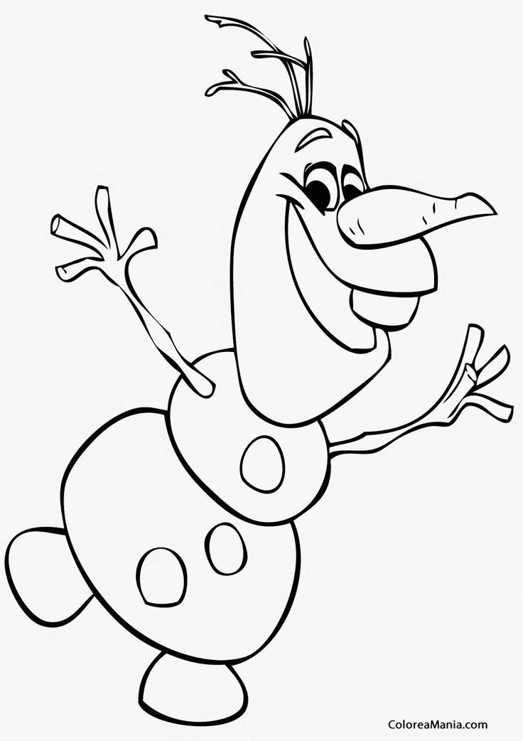 olaf frozen para dibujar