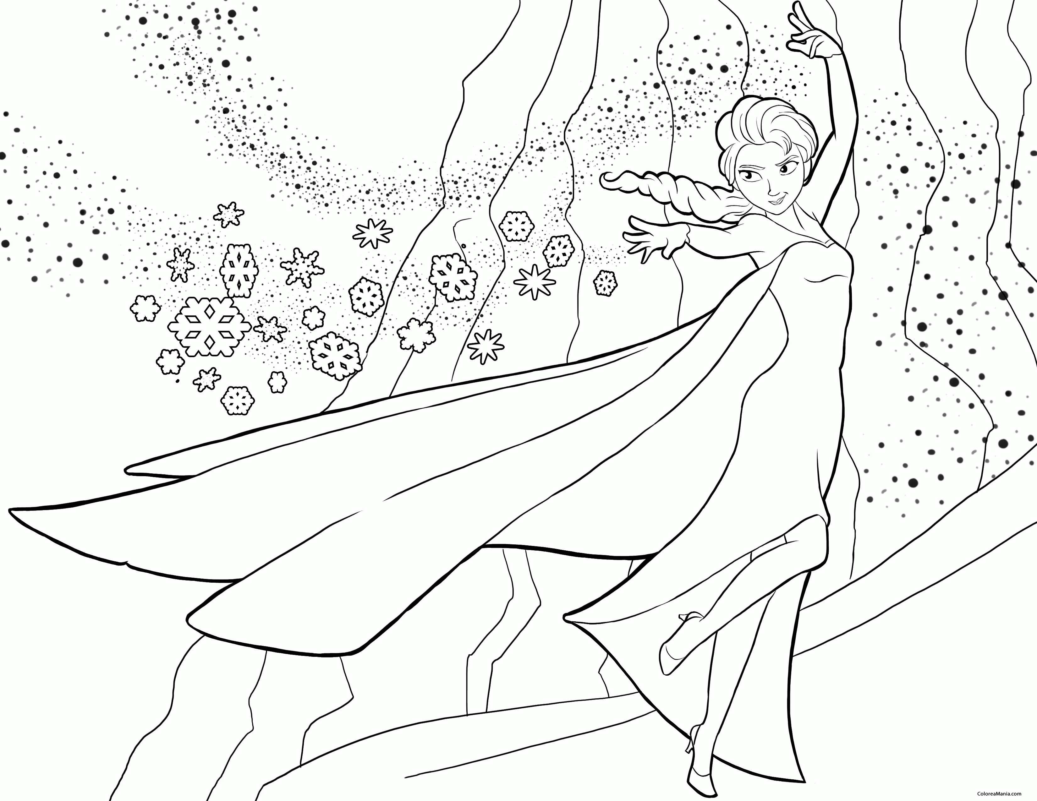 Colorear Elsa 3