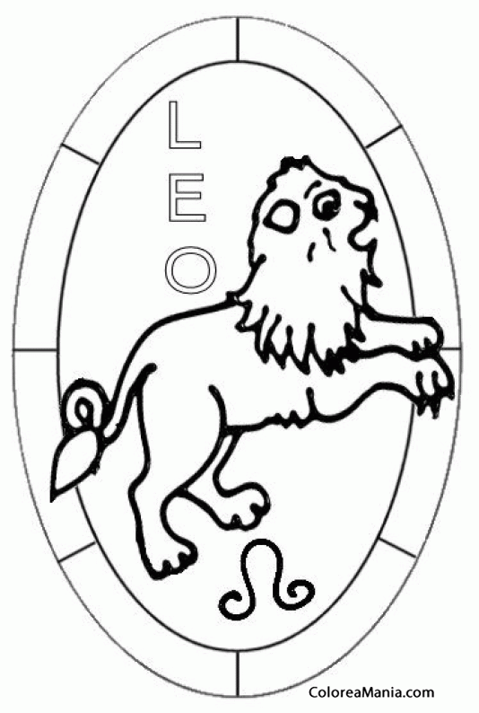Colorear Leo. Lion. Leone 10