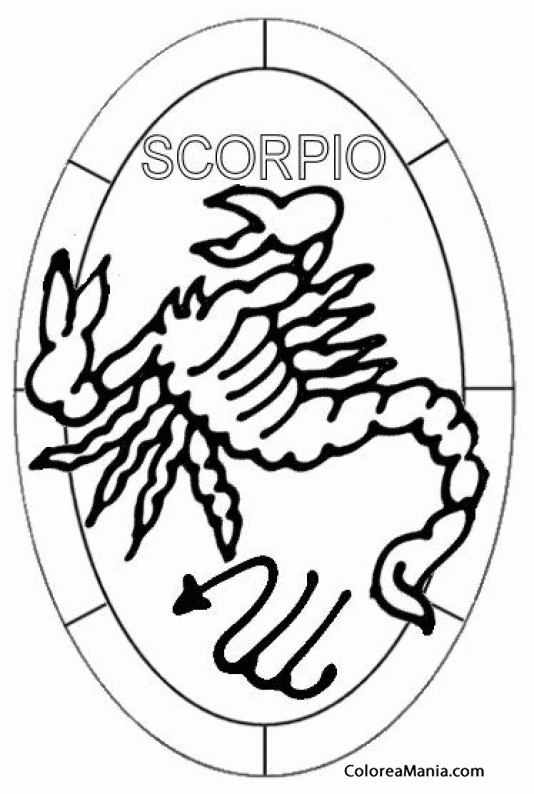 Colorear Escorpion. Scorpion. Scorpio. Scorpione
