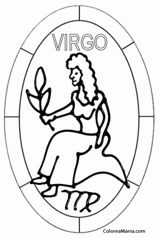 Colorear Virgo. Vierge. Vegine 11