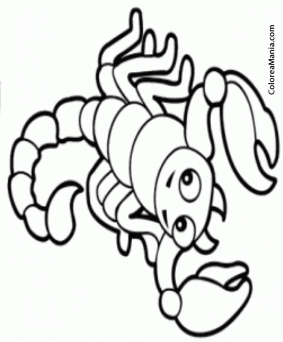 Colorear Escorpin. Scorpion. Scorpio. Scorpione 6