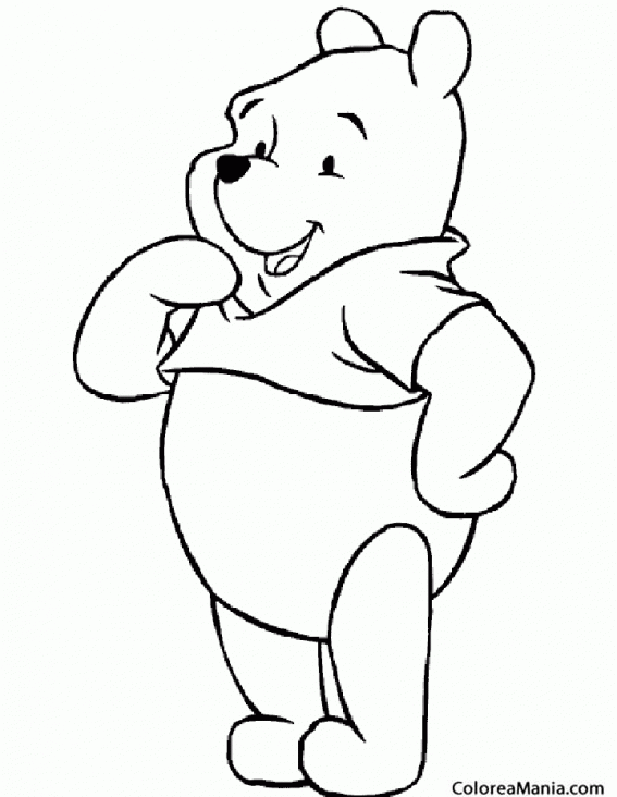 Colorear Oso Winnie the Pooh duda