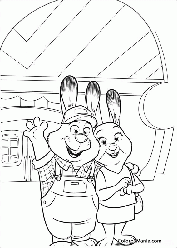 Colorear  Bonnie Hopps  Stu Hopps