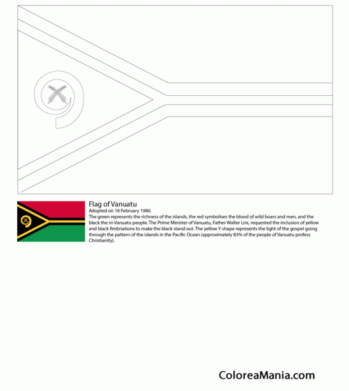 Colorear Vanuatu