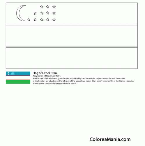 Colorear Repblica de Uzbekistn