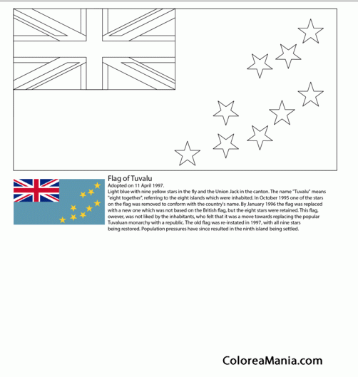 Colorear Tuvalu