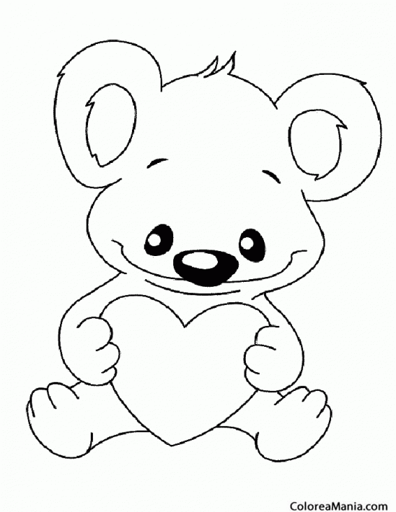 Colorear Koala corazn