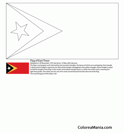 Colorear Repblica Democrtica de Timor Oriental