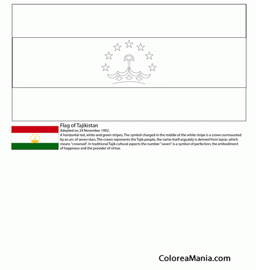 Colorear Repblica de Tayikistn