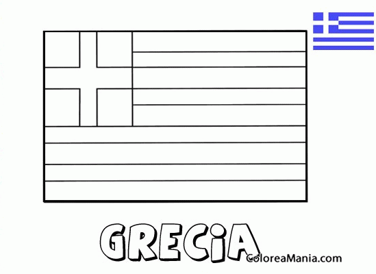 Colorear Grecia. Greece. Grce