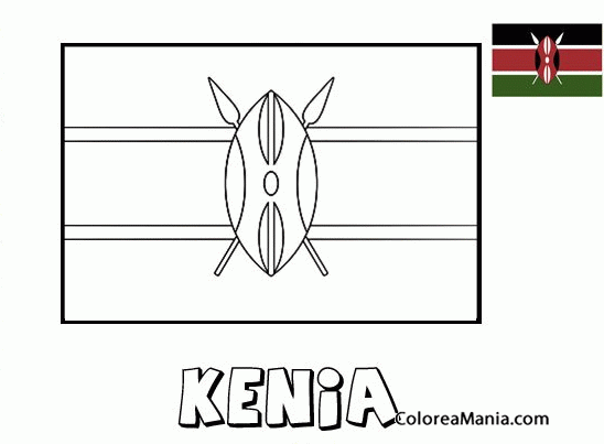 Colorear Kenya. Kenia