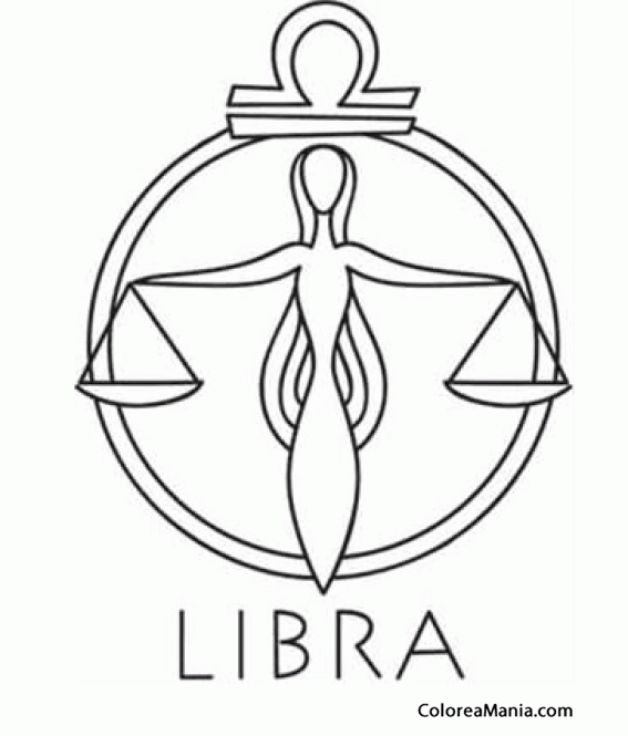 Colorear Libra . Balance. Bilancia 17