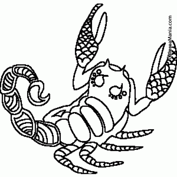 Colorear Escorpion. Scorpion. Scorpio. Scorpione 18