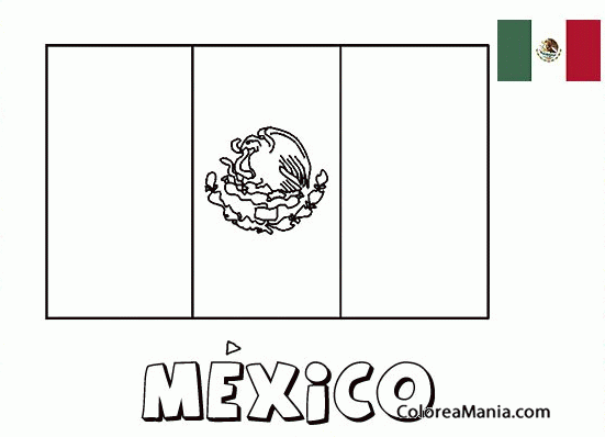 Colorear Mexico. Mexique
