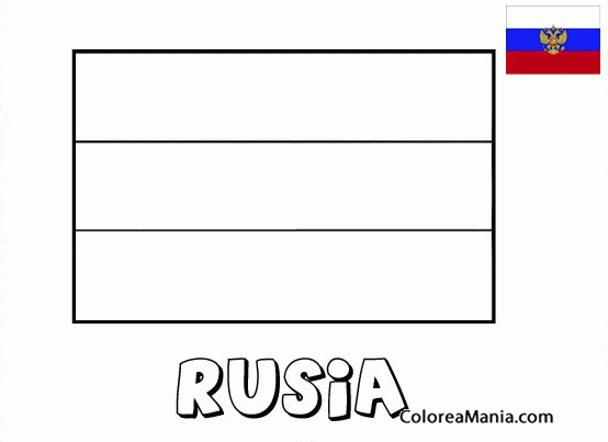 Colorear Rusia. Russian Federation